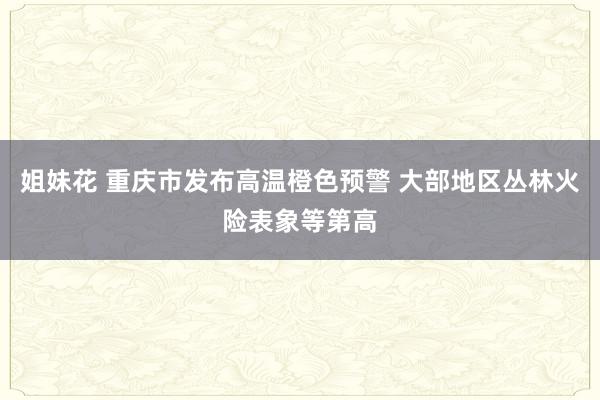 姐妹花 重庆市发布高温橙色预警 大部地区丛林火险表象等第高