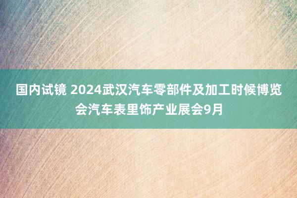 国内试镜 2024武汉汽车零部件及加工时候博览会汽车表里饰产业展会9月